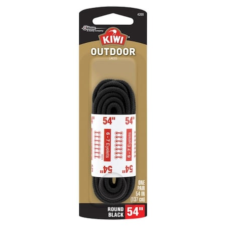 Kiwi Kiwi Outdoor 54 in. Black Boot Laces 70445